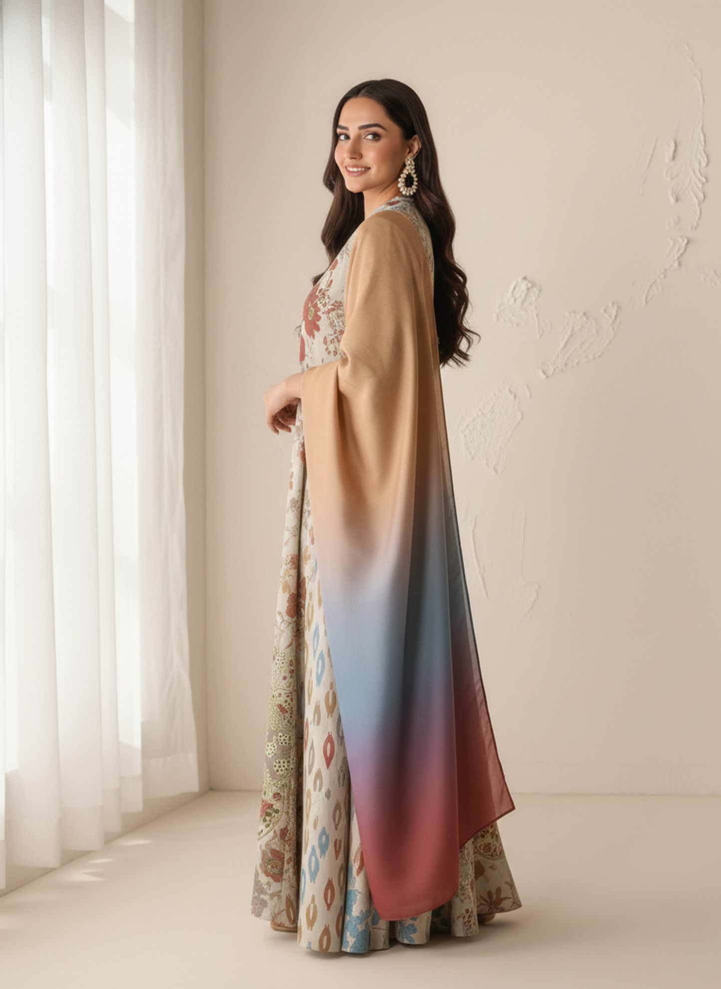 Luxury Pastel Multi-Color Printed Embroidered Unstitched Lawn 3-Piece Suit with Lawn Dupatta